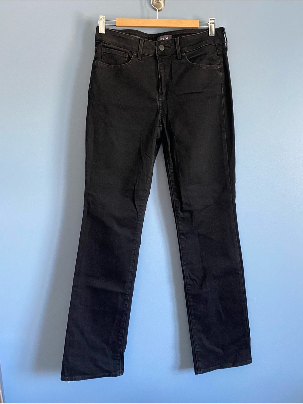 NYDJ Black Marilyn Straight Leg Women's Jeans